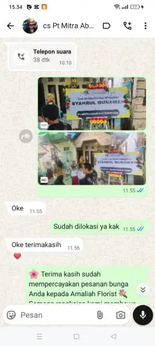 Testimonial Papan Bunga kramatmanik