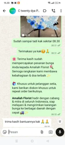 Testimonial Standing Flower kramatmanik