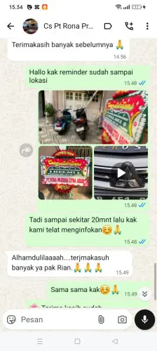 Testimonial Papan Bunga kramatmanik